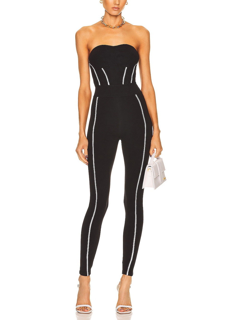 Rta Sleek Black Otavia Jumpsuit Size S